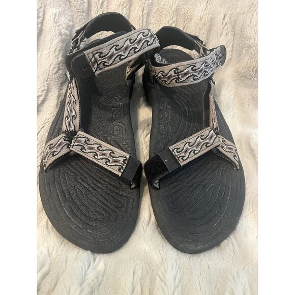 Teva Sandals - Used - Terradactyl Black with Patterned Straps - Size 12 - Picture 1 of 6